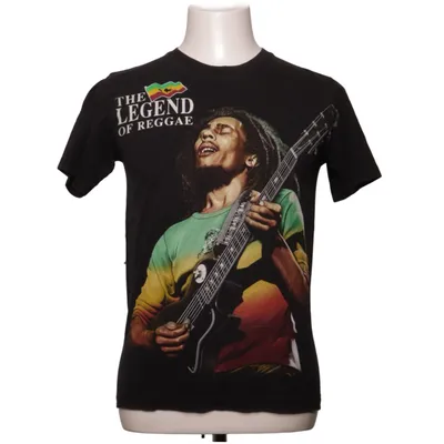 T-shirt (Zwart, Meerkleurig) van Rock@Tees Katoen