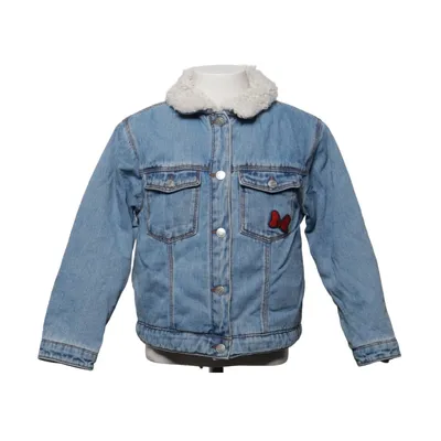 Veste en jeans fourrée (Bleu) de Zara x Disney Coton, Polyester