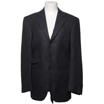 Blazer (Gray) from Lanificio di Tollegno Viscose, Wool
