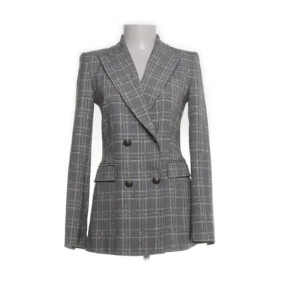 Blazer (White, Black) from Zara Basic Collection Acetate, Elastane