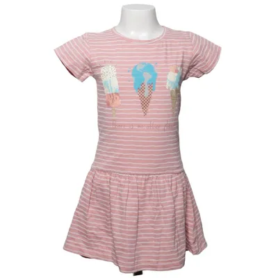 Jurk (Roze, Wit) van Happy Girls by Eisend Gerecycled katoen, Gerecycled polyester