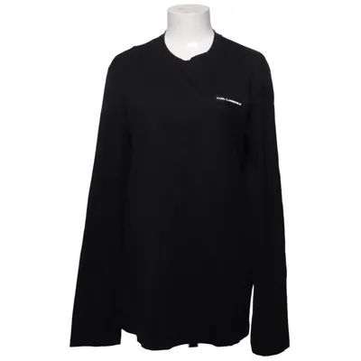 T-shirt à manches longues (Noir) de Karl Lagerfeld Coton biologique