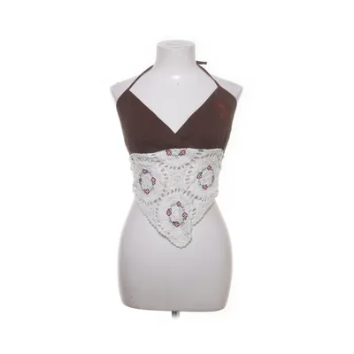 Halternecktopp (Brun, Vit, Röd) från Zu Elements Bomull