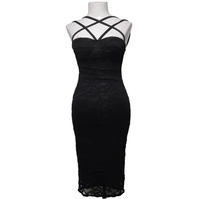 Robe de cocktail (Noir) de Evita Élasthane, Polyamide, Polyester