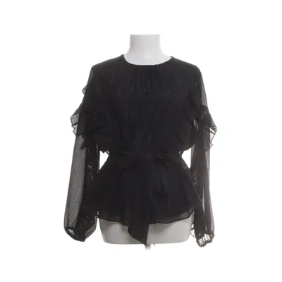 Peplum top (Zwart) van River Island Metallvezel, Polyester