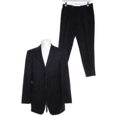 Costume (Noir, Marron) de Pierre Cardin Acétate, Laine, Viscose