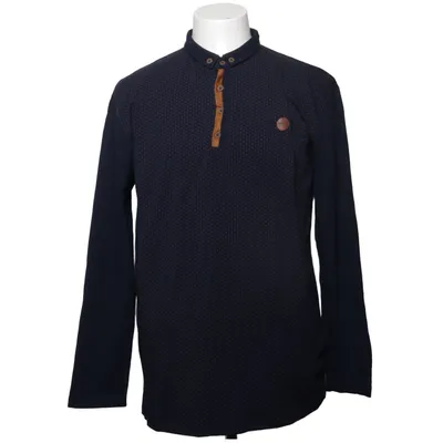 Chemise (Bleu, Blanc) de Leif Nelson Coton, Élasthane
