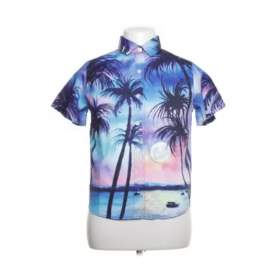 Kortärmad skjorta (Blå, Flerfärgad) Polyester