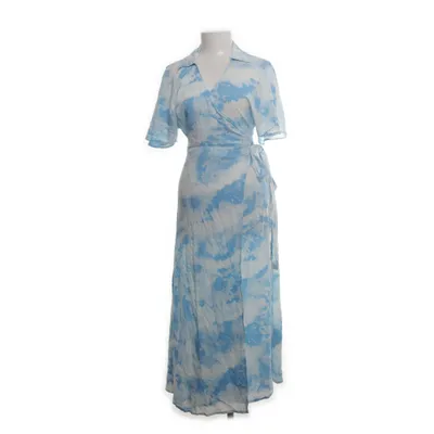 Wrap dress (White, Blue) from Gina Tricot Viscose