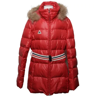 Doudoune (Rouge) de Le Coq Sportif Duvet, Fourrure de renard, Polyester