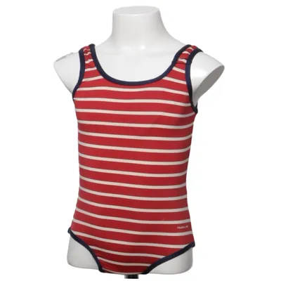 Maillot de bain une pièce (Rouge, Blanc, Bleu) de Polarn O. Pyret Élasthane, Polyamide