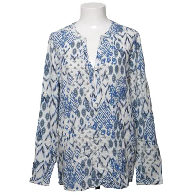 Blouse (Wit, Blauw) van Please