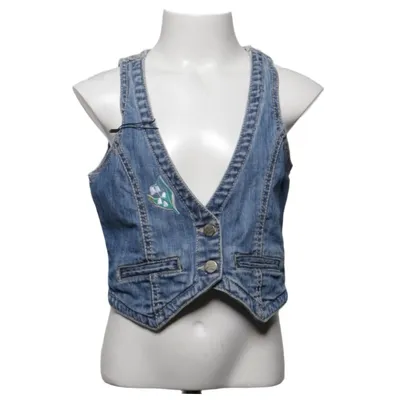 Denim vest (Blue) from L.O.G.G by H&M Cotton, Elastane