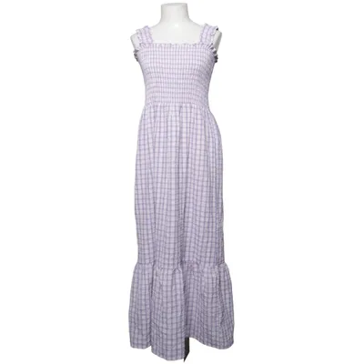 Maxi jurk (Lila, Wit) van Moves Katoen, Polyester
