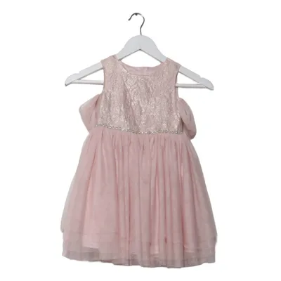 Robe de fille de fleur (Rose) de Bonnie Jean Fibre métallique, Polyamide, Polyester