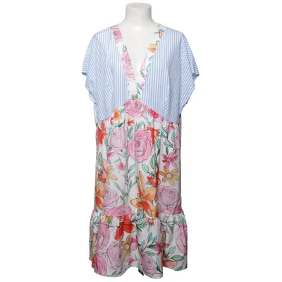 Robe (Bleu, Blanc, Multicolore) de Shein Curve