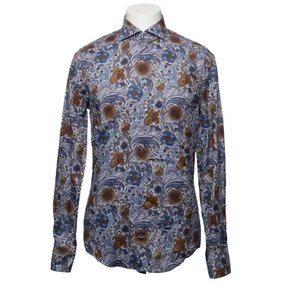 Shirt (Blue, Brown, White) from Stenströms Cotton