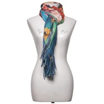 Scarf (Blue, Multicolored) Cotton, Polyester