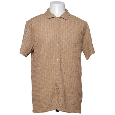 Korte mouwen shirt (Beige) van Manfinity Elastaan, Polyester