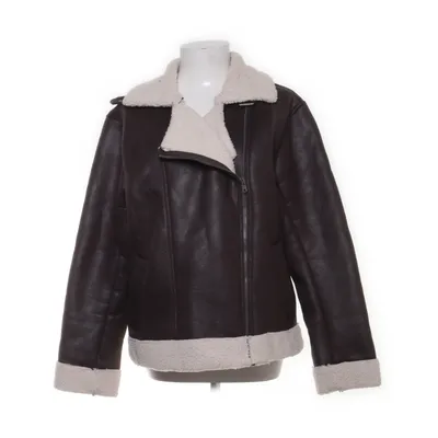 Shearlingjacka (Brun, Beige) från Esmara Elastan, Återvunnen polyester