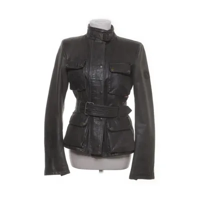 Læderjakke (Grå) fra Belstaff Bomuld, Læder