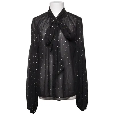 Sløjfebluse (Sort, Guld, Flerfarvet) fra Loavies Polyester