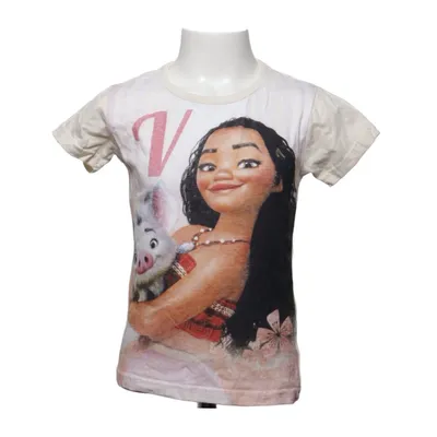 T-shirt (Beige, Flerfarvet) fra Disney Vaiana Bomuld