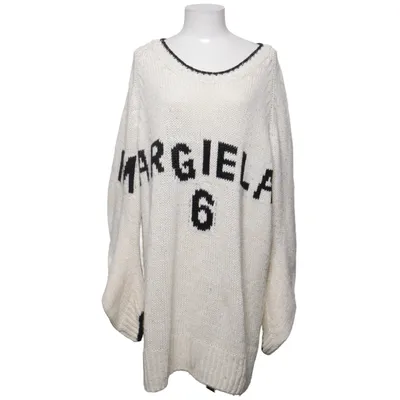 Tröja (Beige, Vit) från MM6 by Maison Margiela Akryl, Bomull, Polyamid, Polyester, Ull