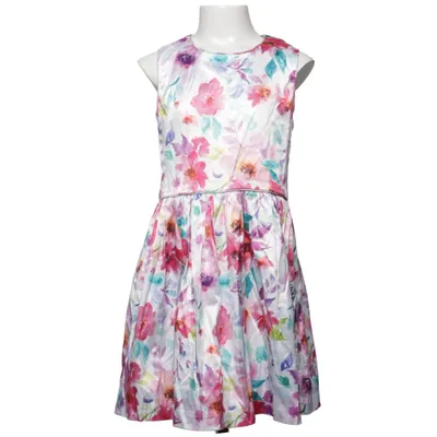 Dress (White, Multicolored) from Charanga Cotton, Polyester