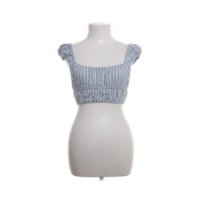 Pyjamatop (Blauw, Wit) van PrettyLittleThing Katoen, Linnen