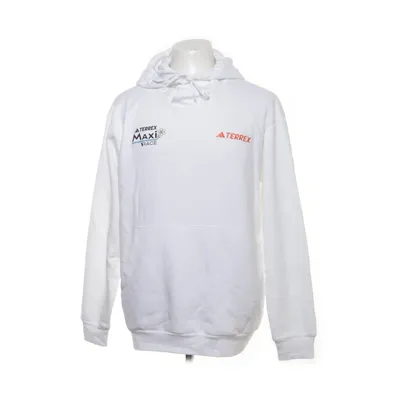 Huvtröja (Vit) från Adidas Bomull, Elastan, Återvunnen polyester