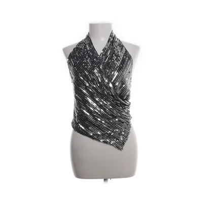 Halter neck top (Black, Silver) from Zara Polyester