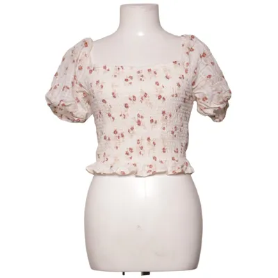 Crop top (Beige, Rood) van American Eagle Katoen, Elastaan, Polyester
