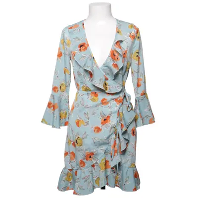 Wrap dress (Blue, Multicolored) from PrettyLittleThing Polyester
