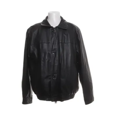 Leather jacket (Black) from Saki Polyester, Leather, Viscose