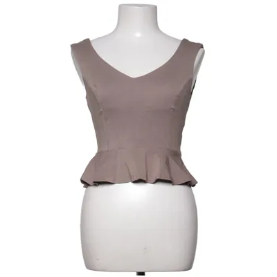 Peplum top (Beige) van Oxygene Elastaan, Polyamide, Viscose