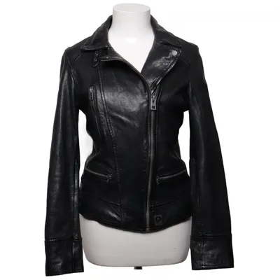 Bikerjacka (Svart) från Oakwood Bomull, Skinn, Polyester