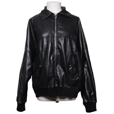 Bomber jacket (Black) Faux leather
