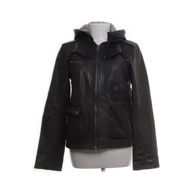 Leren jack (Groen, Zwart) van Hilfiger Denim Katoen, Polyester, Leer