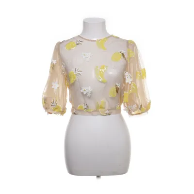 Slå-om top (Beige, Gul, Hvid) fra Topshop Nylon, Polyester