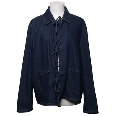 Denimjakke (Thille L/S Tie Jacket) fra ONLY Blue Denim Bomuld