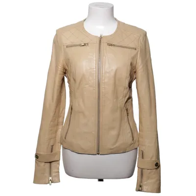 Leather jacket (Beige) from Transmission Leather, Polyester