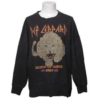 Sweatshirt (Noir) de Def Leppard Coton, Polyester recyclé