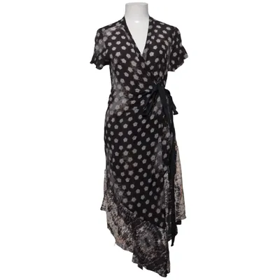 Wickelkleid (Schwarz, Grau) von Non Sense Seide, Viskose