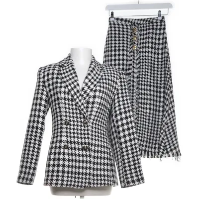 Jakkesæt med nederdel (Sort, Hvid) fra Koton Akryl, Polyester, Viscose