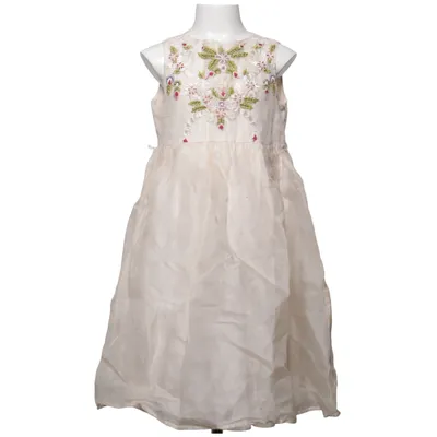 Blomsterpigekjole (Beige) fra I Pinco Pallino Silke