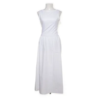 Långklänning (Vit) från Divided by H&M Bomull, Elastan, Polyester