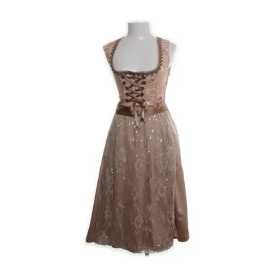 Dirndl (Roze, Meerkleurig) van Marjo Trachten Katoen, Polyester