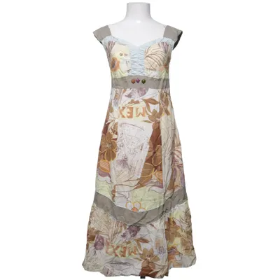 Kjole (Beige, Brun, Flerfarvet) fra Piro Bomuld, Linned, Viscose