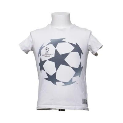 T-shirt (Wit, Zwart) van Champion's League Elastaan, Organisch katoen